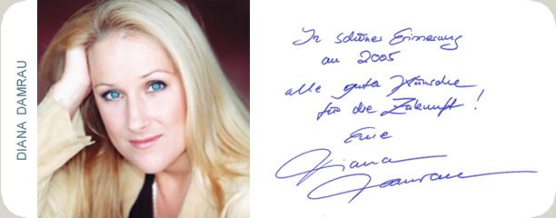 Handschriftliche Glückwunschkarte von Diana Damrau an das Festival MúsicaMallorca